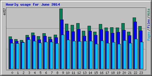 Hourly usage for June 2014