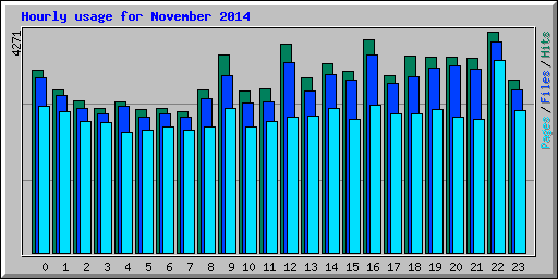 Hourly usage for November 2014