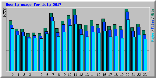 Hourly usage for July 2017