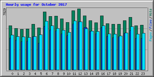 Hourly usage for October 2017