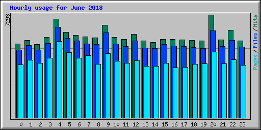 Hourly usage for June 2018