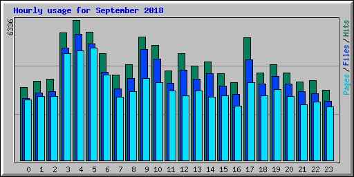 Hourly usage for September 2018